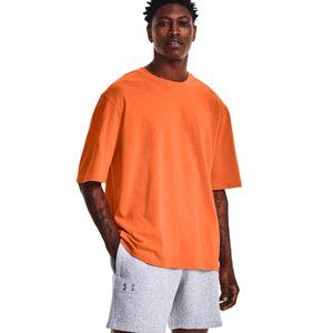 Mens Under Armour UA Playback Boxy T-shirt Orange Size XL NWT‎